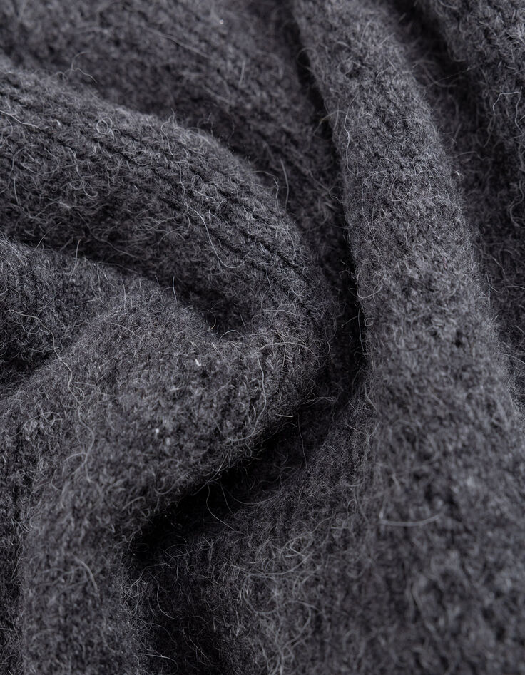 Grauer Strickpullover Schulterkn&ouml;pfe I.Code-7