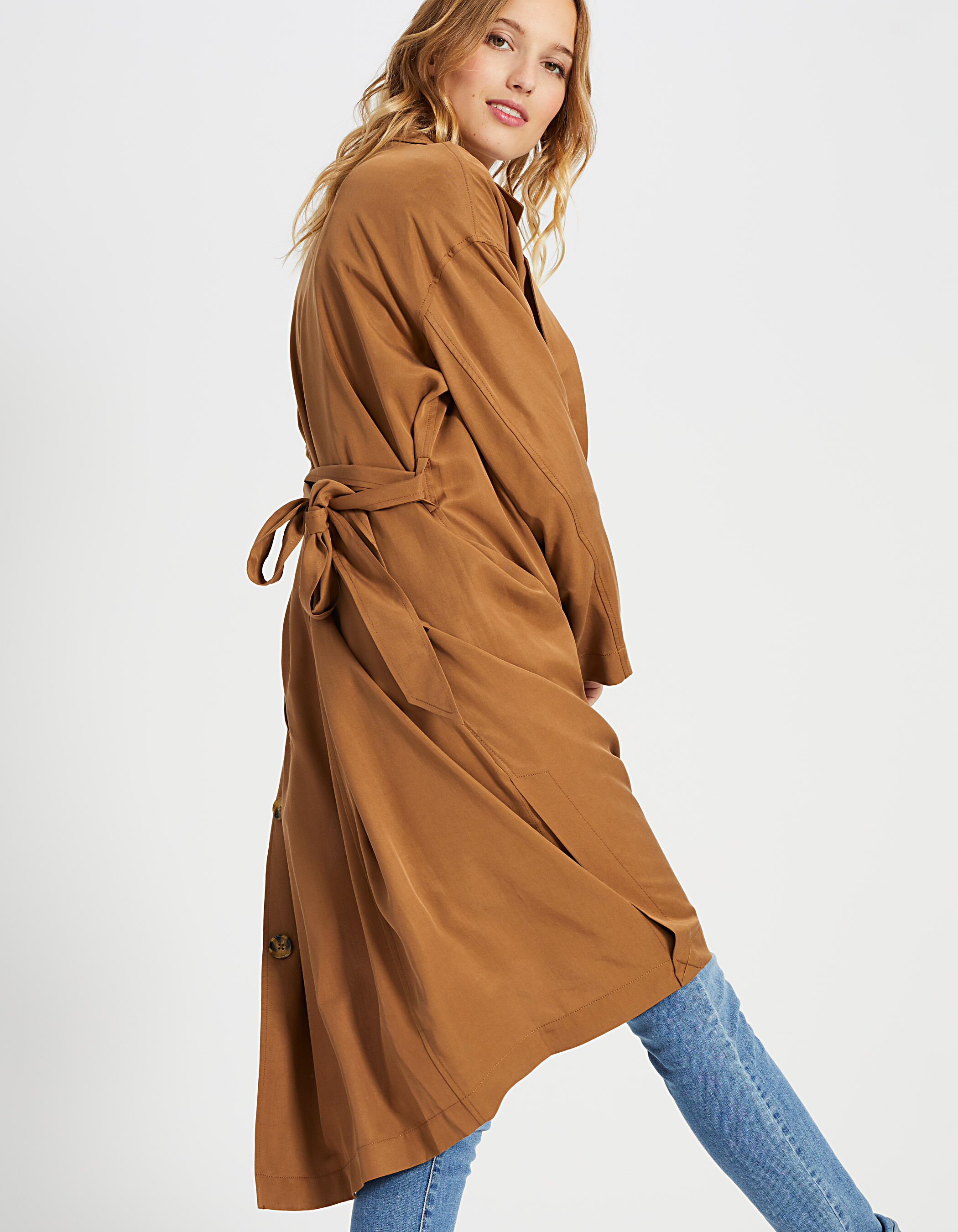 Manteau long fluide femme best sale