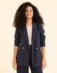 Marineblauer eleganter Blazer mit Karos I.Code-2