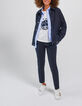 I.Code navy pinstripe suit jacket-1
