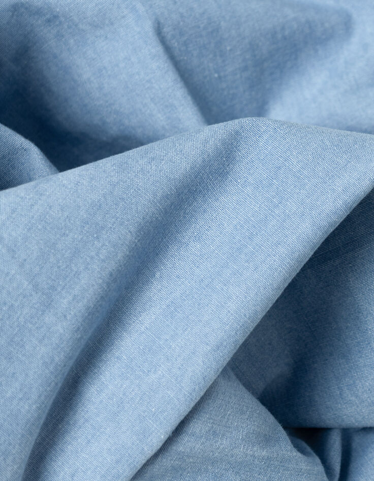Blauer Hosenanzug aus Bio-Baumwolle f&uuml;r Damen mit breitem Revers-10
