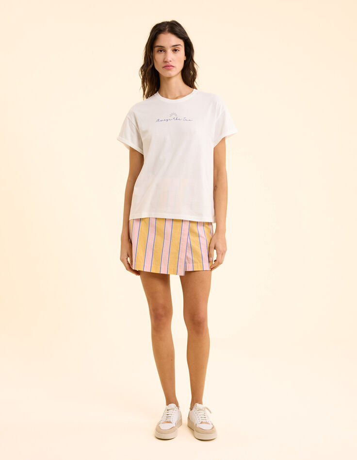 Weißes T-Shirt mit Botschaft I.Code-4