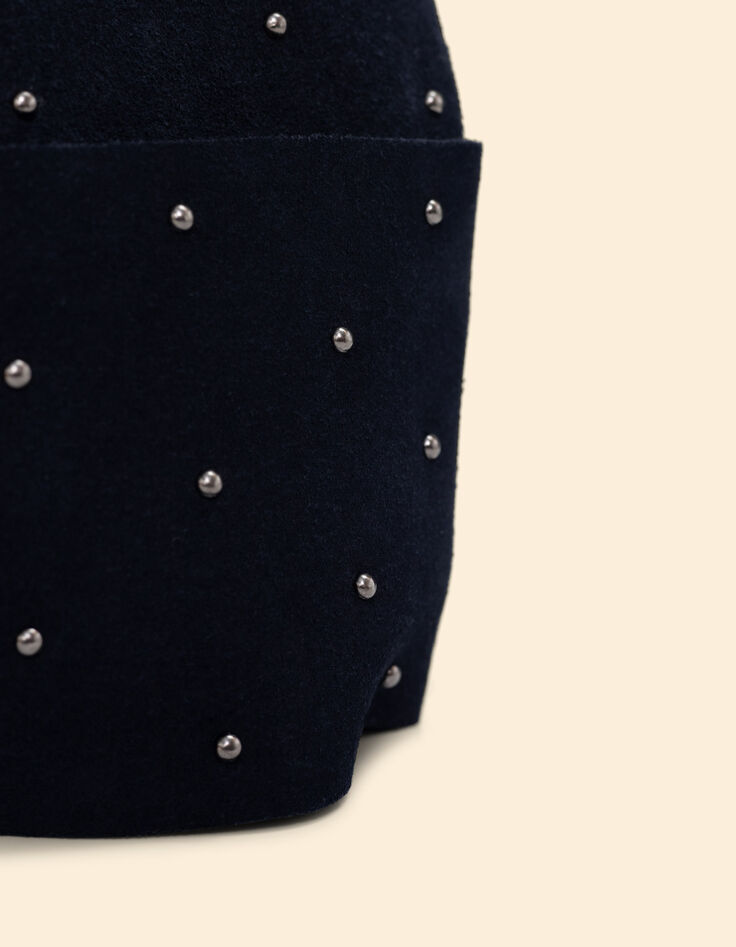 Cintur&oacute;n azul con decoraci&oacute;n de micro tachuelas I.Code-4