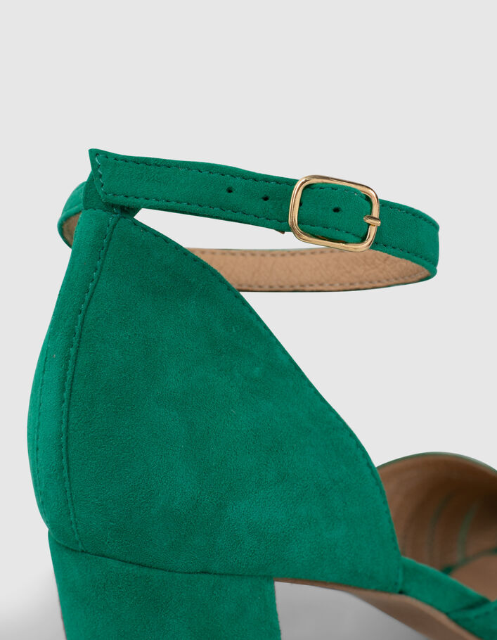 I.Code meadow green suede heeled sandals - I.CODE