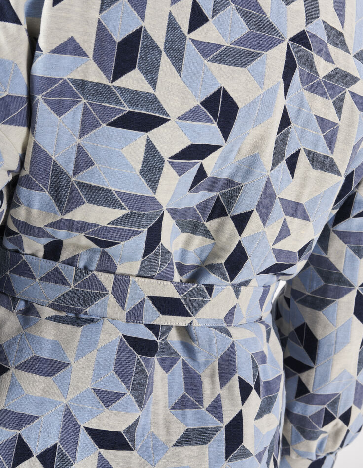 Chaqueta cobalto jacquard gráfico I.Code-4 Chaqueta cobalto jacquard gráfico I.Code-4
