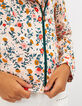 Veste de motard rose poudré imprimé floral et doré I.Code-7
