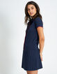 Robe marine soulignée de rouge I.Code-4