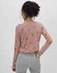 Pull pastèque maille lurex avec palmiers I.Code-4