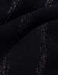 Schwarzer ärmelloser Strickpulli Lurexstreifen I.Code-9