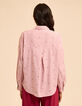 Chemise rose motif rayures et broderies Alexandra I.Code-4