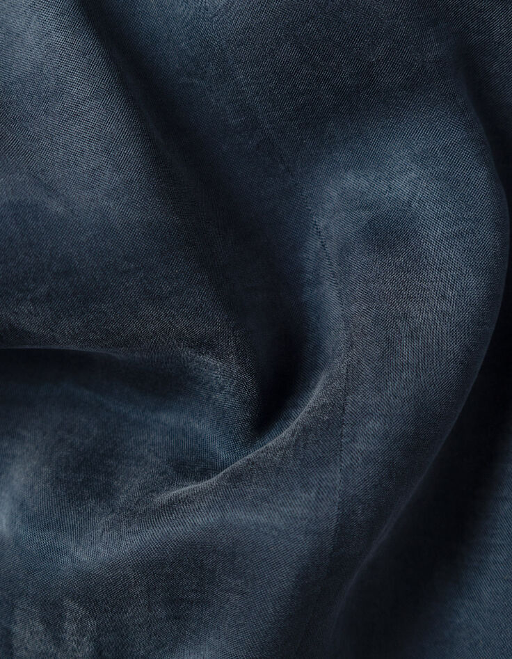 Marineblauw satijnen colbert voor Dames-9