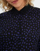 Blouse noire imprimé pois revisités dos plissé I.Code-2