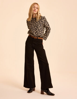 I.Code black wide-leg jeans