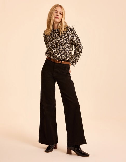 Zwarte Wijde Broek I.Code