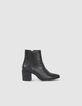 Botines I.Code de piel negra con tacón de purpurina-3