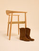 I.Code camel suede cowboy boots-2