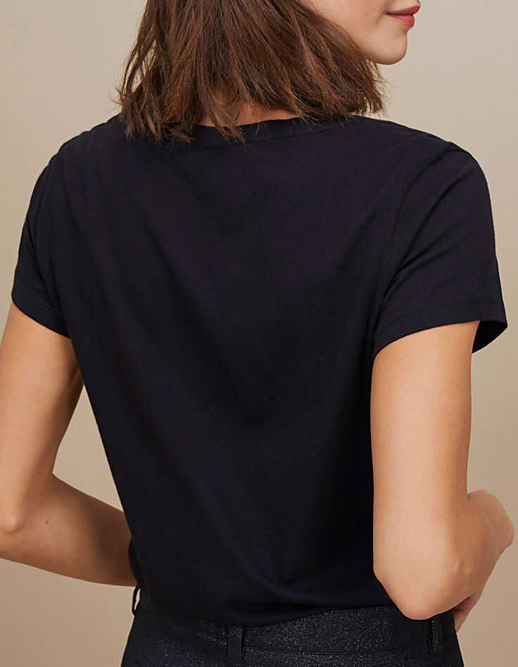 Camiseta negra motivo Tokio I.Code-3