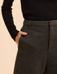 Pantalon de tailleur gris maille faux-uni I.Code-5