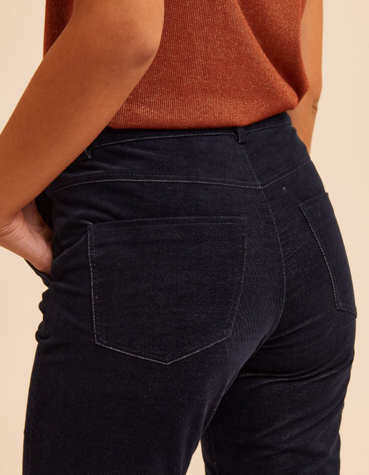 Pantalon marine velours effet denim I.Code-4 Pantalon marine velours effet denim I.Code-4