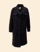 Lange grijze jas overshirtstijl I.Code-6