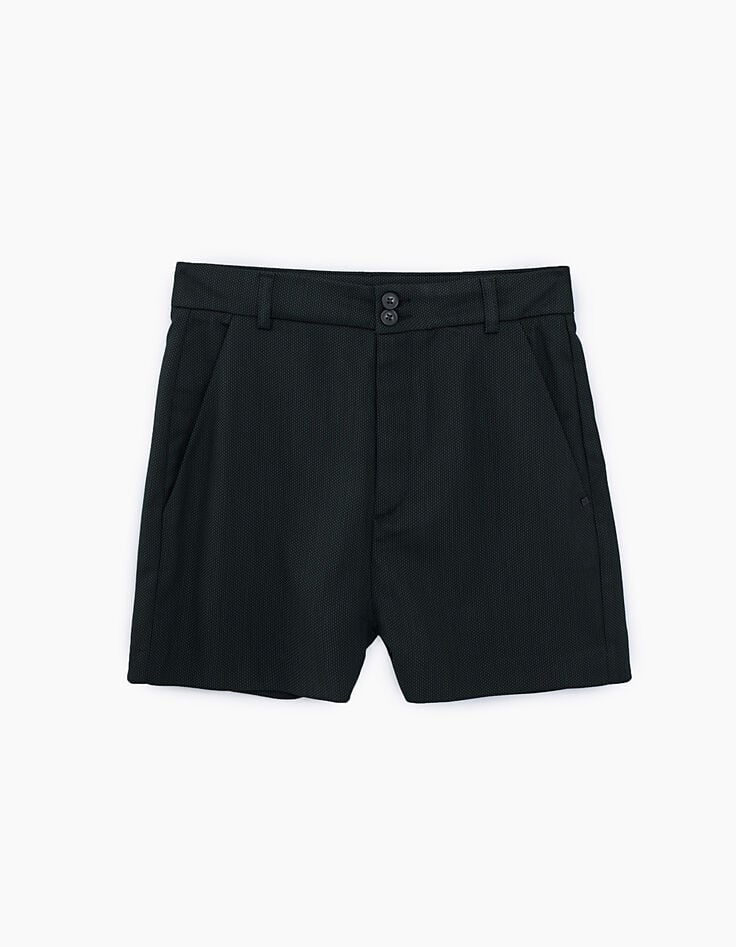 Short verde de tela jacquard I.Code-1 Short verde de tela jacquard I.Code-1