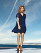 Robe indigo à imprimé petits cœurs I.Code-7