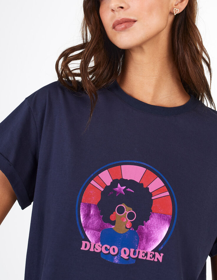 Tee-shirt night blue bio visuel disco I.Code -5 Tee-shirt night blue bio visuel disco I.Code -5