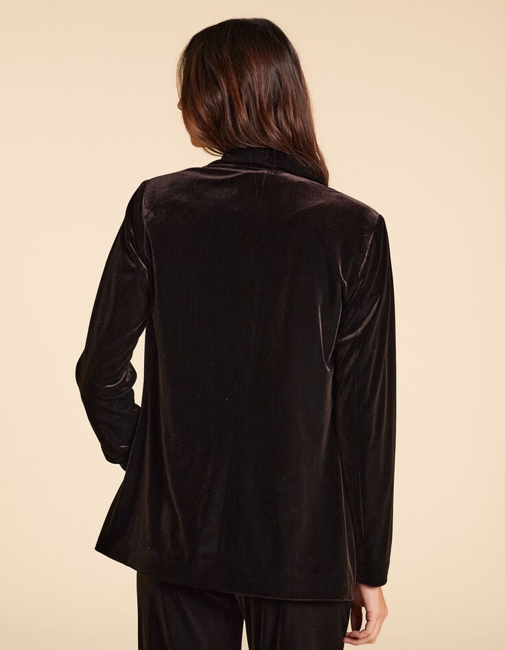 I.Code brown velour suit jacket-3 I.Code brown velour suit jacket-3