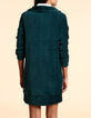 I.Code Midnight green ribbed velvet dress-3