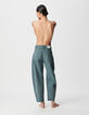Damen 7/8 Gabrielle blau Barrel Jeans-2