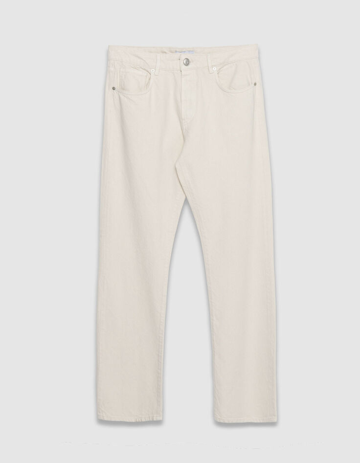 Serge Herren ecru gerade Jeans-7