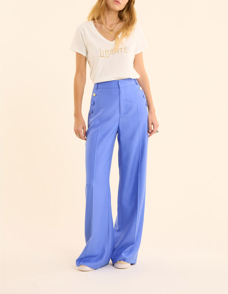 Pantalón de traje azul bolsillos abotonados I.Code-8