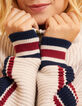 Ecru Truckerstrickpulli zweifarbige Streifen I.Code-8