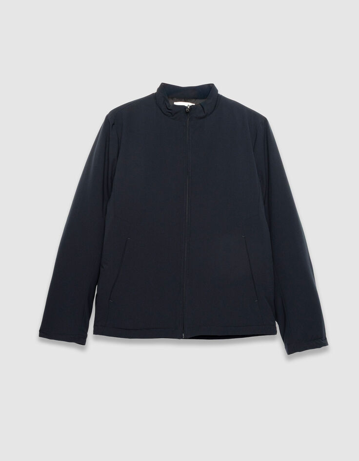 Marineblaue Herren-Steppjacke Stehkragen-7