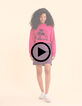 Sweat rose coucher de soleil velours floqué I.Code-2