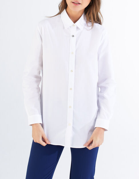 Chemise mi-longue blanc cassé I.Code