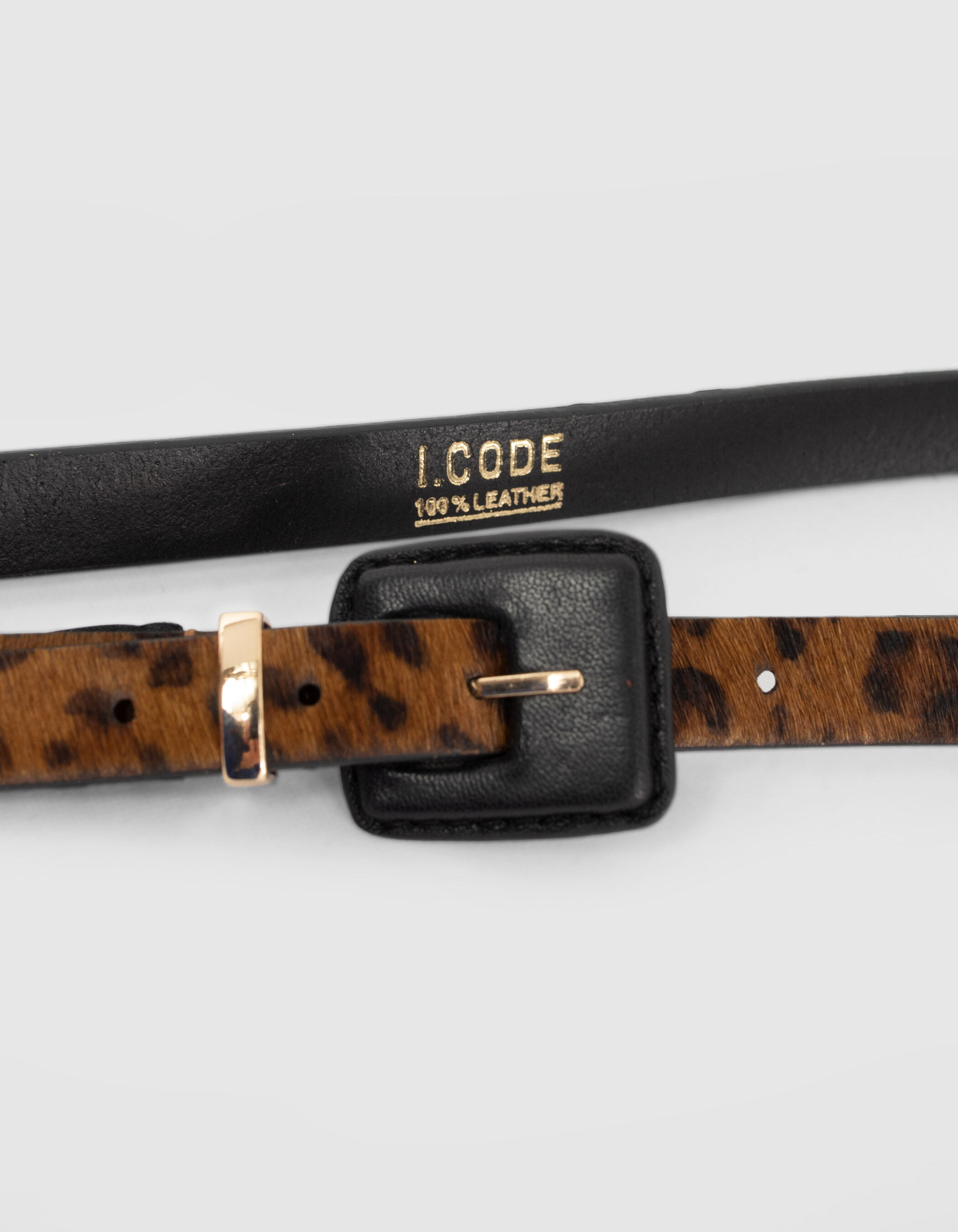 Ceinture leopard cuir sale