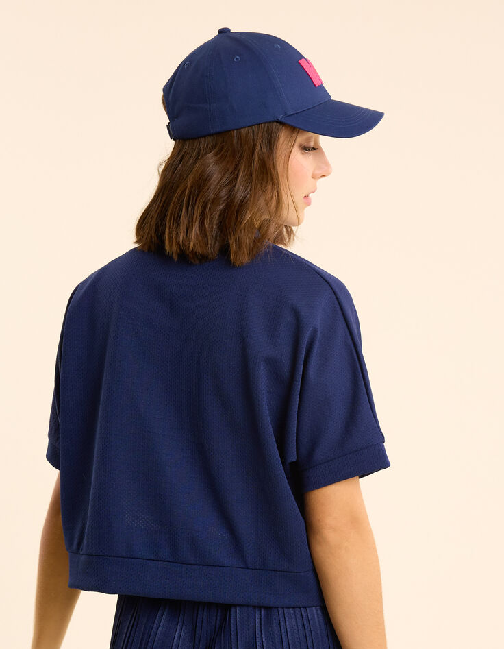 Top zippé indigo maille technique I.Code-4