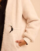 Omkeerbare parka zwart nylon en ecru sherpa I.Code-4