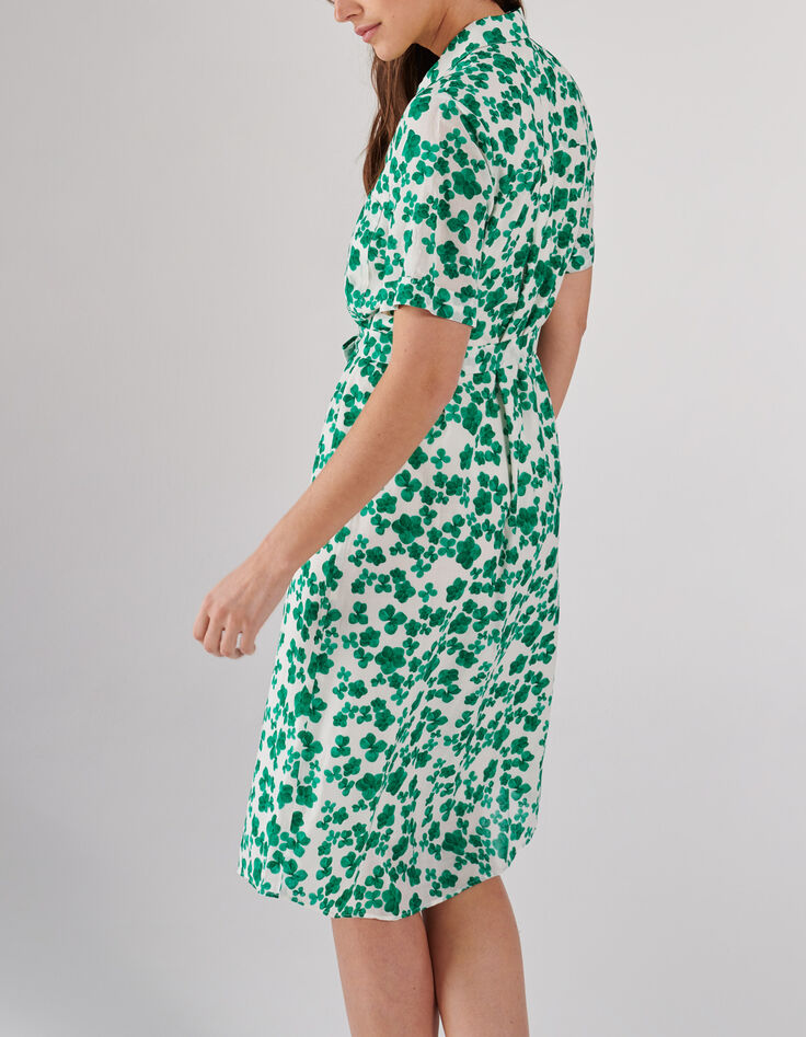Vestido camisero blanco roto tréboles I.Code -3 Vestido camisero blanco roto tréboles I.Code -3