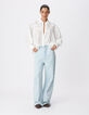 Blaue Jeans mit weitem Bein von Chisa f&uuml;r Frauen-2
