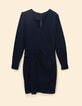 Robe marine effet drapé côté I.Code-7
