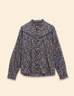 Blusa azul flores barrocas I.Code-5