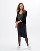 Zwart baseball jack in velours de panne I.Code-5