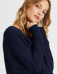 Marineblauer Pullover mit Rückenschleifen I.Code-4