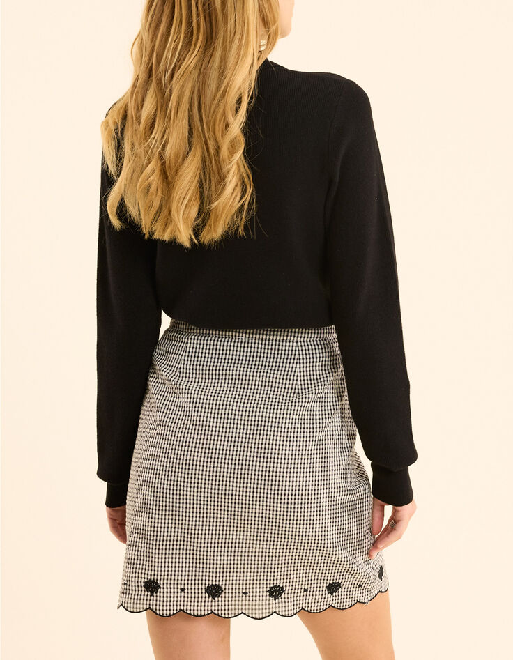 Zwart vest tricot polokraag I.Code-3