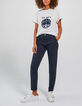Pantalon de costume marine à rayures tennis I.Code-1