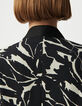 Wendejacke f&uuml;r Damen mit schwarzem Zebra-Blumenmuster-2
