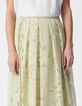 Falda floral de rayas verdes para mujer-7