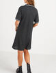 Robe noire maille jacquard pailletée silver I.Code-3